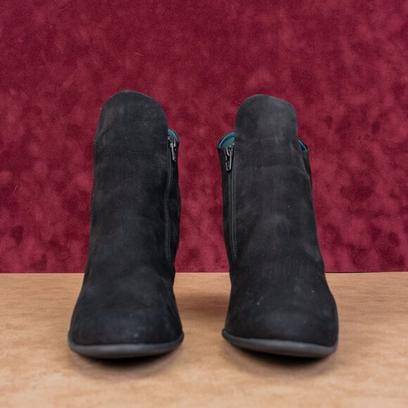 Arche Paris Women Black Garnet Nubuck Zip Heel Fashion Ankle Boots 9-9.5US EUR40 - Picture 4 of 8